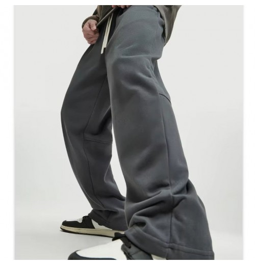 Low Price Sale Classics Heavyweight 350g Comfort Wide Legs Leisure Trousers for Men
