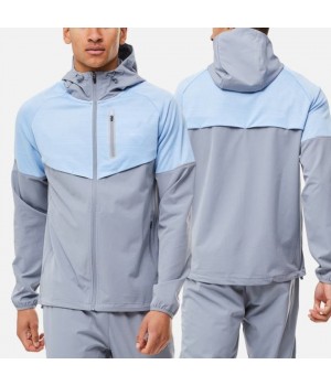 New Custom 100% Polyester Reflective Zipper Functional Comfortable Breathable Jacket Digital Printing Men's Running Clothes