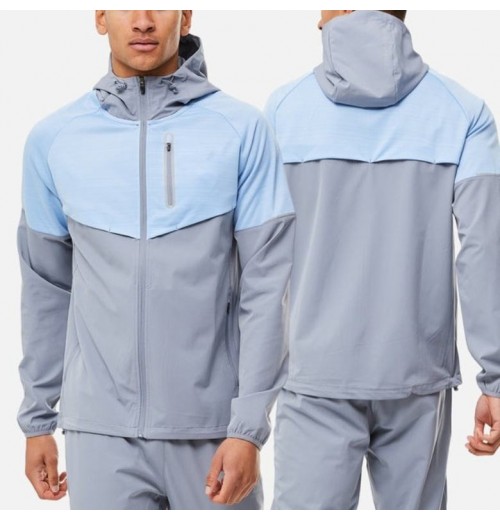 New Custom 100% Polyester Reflective Zipper Functional Comfortable Breathable Jacket Digital Printing Men's Running Clothes
