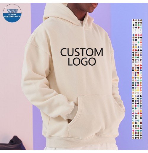 380-480gsm Autumn high quality cotton terry fleece unlined oversized blank fashion streetwear embroidery logo custom mens hoodie 380-480gsm Autumn high quality cotton terry fleece unlined oversized blank fashion streetwear embroidery logo custom mens hoodie