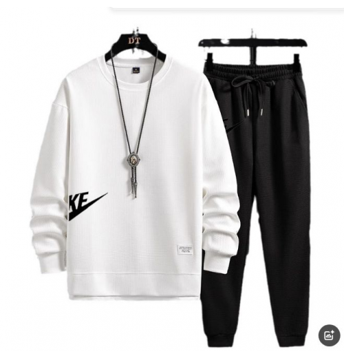 Men's fashionable round neck comfortable loose casual sports suit