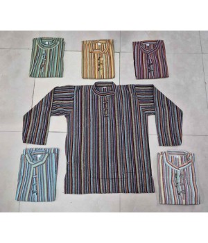 Premium Ready-Made Long Kurta Shirts in Soft Cotton - Customizable Men's Casual Wear