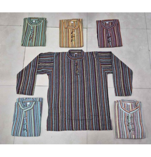 Premium Ready-Made Long Kurta Shirts in Soft Cotton - Customizable Men's Casual Wear